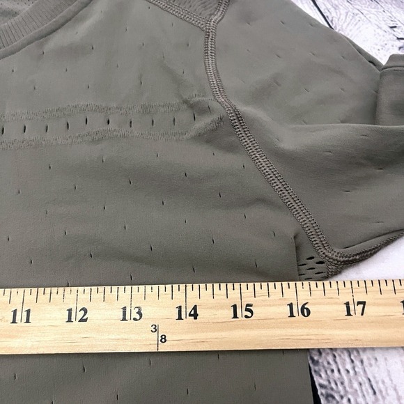 CALIA Focus Pointelle Seamless‎ Long Sleeve T-Shirt L/XL Grey Green - Picture 5 of 7